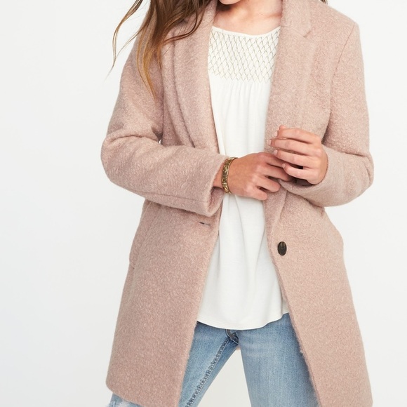 textured boucle coat